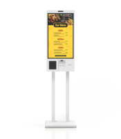 Kiosco de Autoservicio Interior de 27 Pulgadas, Punto de Venta Todo en Uno, Impresión de Recibos, Escaneo de Códigos de Barras, Pantalla Táctil, Pago, IPS, Listo para Publicidad