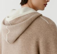 Pull à capuche pour hommes en cachemire à capuche coloré personnalisé et chaud de luxe avec cordon de serrage