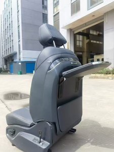 Premium Gray Leather <b>Car</b> Seat Tray with Led Light and Cup Holder for Luxury Auto Interior for - Product Image 3