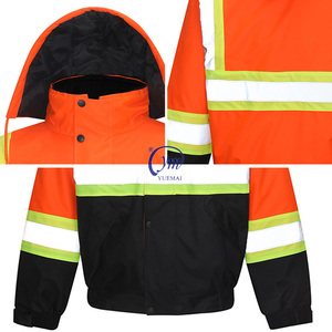 Veste de <span class=keywords><strong>s</strong></span>écurité réfléchissante de classe 3 haute visibilité orange jaune imperméable pour moto de qualité OEM - Product Image 4