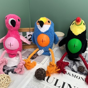 Juguete Dispensador de Golosinas para Perros con Forma de Loro, Peluche con Sonido y Orificios para Golosinas, Juguete Masticable - Product Image 1