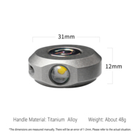 Mini herramienta de iluminación EDC de titanio, luz de bolsillo superbrillante para uso diario y herramientas de mano para acampar con linterna