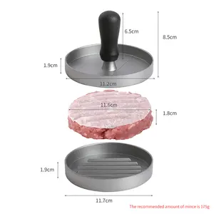 Gadget da cucina manuale per Hamburger ripieni di carne macchina per Hamburger antiaderente in alluminio pressa per Hamburger con 100 pezzi di carta oleata per pollame strumenti