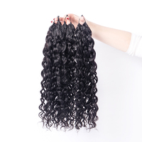Extensions de cheveux humains au crochet Miracle Knots, ondulées, légères, sans nœuds, invisibles, effet plume, pré-séparées, faites à la main