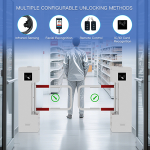 HCW Porte de tourniquet de contrôle d'accès biométrique intelligent OEM/ODM 304ss Anti-talonnage Contrôle de sécurité de reconnaissance d'empreintes digitales à 2 voies - Product Image 4