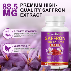 Acentiallabs Natürliche Bio-Safrankapseln zur Steigerung von Energie und Konzentration Vegane Reine Safranextrakt-Kapseln Nahrungsergänzungsmittel für Männer & Frauen - Product Image 2