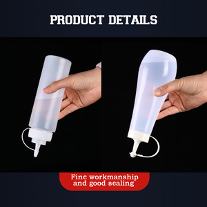 Cấp Thực Phẩm Biểu Tượng Tùy Chỉnh Nhà Hàng Chilli Ketchup <span class=keywords><strong>Dispenser</strong></span> Chai 16 Oz Nhựa Nước Sốt Gia Vị Bóp Chai - Product Image 3