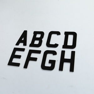 Lettres en acrylique 4D <span class=keywords><strong>noires</strong></span> taille UK, lettres en gel 3D couleur fibre de carbone, lettres rétro 4D pour <span class=keywords><strong>plaques</strong></span> d'immatriculation en acrylique - Product Image 2