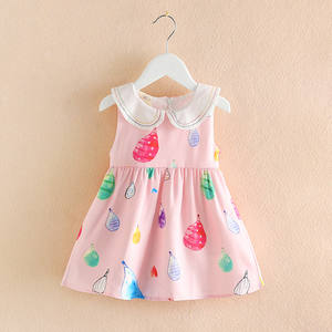 Robes pour bébés filles en satin ODM de Guangzhou, mode florale sans manches, vêtements d'été pour enfants - Product Image 4