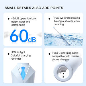 Brosse à dents électrique Namei Science, avec rappel intelligent, protection des gencives, élimination des taches, blanchiment, longue durée de vie de la batterie, absorption des chocs - Product Image 5