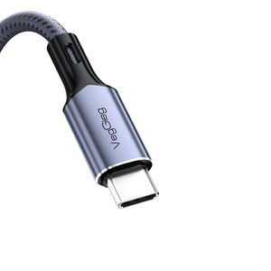 Cable Trenzado USB-C Resistente de 27W, Cable de Carga Rápida PD para <span class=keywords><strong>iPhone</strong></span>, Cable de Sincronización de Datos con Calidad MFi, 1m 2m 3m, Blanco/Negro - Product Image 5