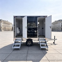 Promotion : Remorque WC Mobile 2 Cabines, Mono-essieu, avec Chasse d'eau, Lavabo et Urinoir, pour Événements Extérieurs et Chantiers