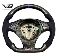 Volant en fibre de carbone véritable V8carbon pour D3 E90 E91 E92, accessoires de voiture, pièces automobiles, modification, style sport racing, personnalisé