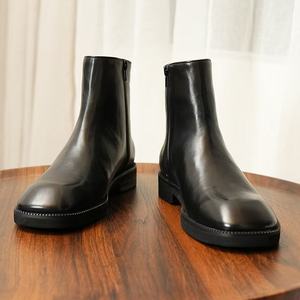Nouvelles Bottes Montantes en Cuir Véritable pour Hommes, Collection Automne/Hiver 2026, Confortables, à Semelle Épaisse et Rehaussée - Product Image 5