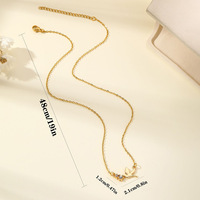Vente en gros sans ternissure Offre Spéciale plaqué or en acier inoxydable oiseau zircon pendentif collier pour les femmes