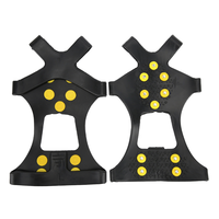 Crampons d'hiver portables et légers anti-dérapants IPX5 pour chaussures, 10 dents, pour la marche sur glace et neige, anti-chute, vente en gros