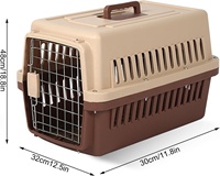 Cages pour animaux de compagnie modernes - Niche pour chien portable pour intérieur/extérieur et utilisation en voiture avec trous de ventilation, séparateurs et cadre en acier inoxydable (Marron 2500g Tout compris)