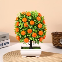 Pot de Fruit Artificiel Décoration d'Intérieur Fruit Plante Artificielle 25 Faux Fruit Bonsai Plante Verte Artificielle
