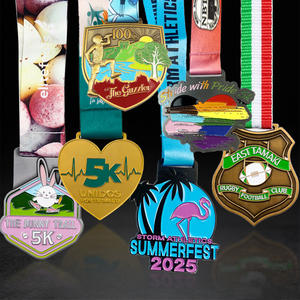 China-Hersteller Günstige Finisher-Geschenke Druckguss 2D 3D Marathon Benutzerdefinierte Sport-Laufmedaille aus Metall mit Logo - Product Image 1