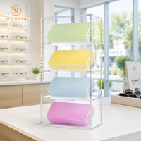 Étui à lunettes de soleil en métal brillant de luxe, boîte à lunettes personnalisée de couleur vive pour le rangement en voyage