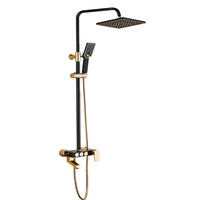 Ensemble de douche mural de haute qualité pour salle de bain d'hôtel, système de douche pluie en laiton avec cartouche céramique, robinet de bain moderne