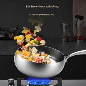 Utensilios de Cocina de Acero Inoxidable Martillado de Titanio Premium, Sartén Profunda de 24/26/28 cm, Apta para Horno, Compatible con Inducción, Antiadherente - Product Image 3