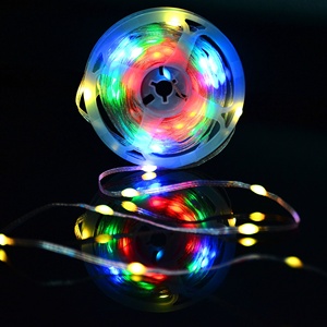 Tenda Luminosa a Cascata <span class=keywords><strong>LED</strong></span> Programmabile con App Mobile, Luci Natalizie Intelligenti RGB a Ritmo di Musica per Decorazioni - Product Image 3