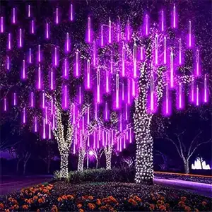 WTL Waterproof Solar String Bulbs Outdoor Garden Decoration Landscape Decorative Lighting Christmas Rain Meteor Shower LED Light