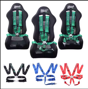 Dây đai an toàn đua xe thể thao kiểu dáng thể thao 6 điểm 3 inch màu ĐEN ĐỎ, có bộ nối dài dành cho ô tô - Product Image 3