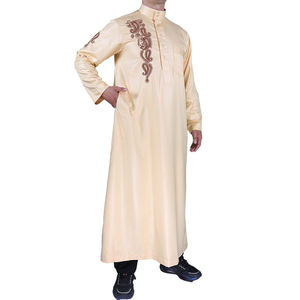 Abbigliamento uomo turco islamico modesto Abaya poliestere Tob Khamis <span class=keywords><strong>arabo</strong></span> per uomo - Product Image 2