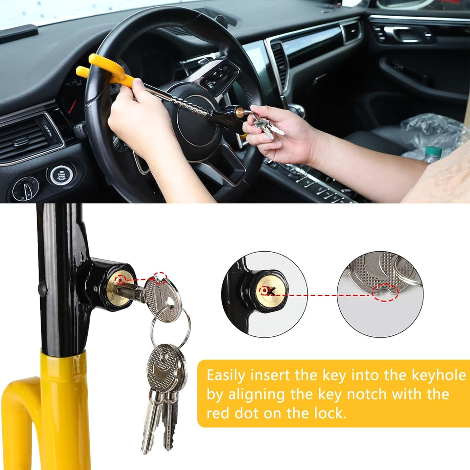 Zhenzhi Brand Vehicle Steering Wheel Lock - Model ZZ0704 | Car Anti-Theft Security Device