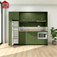 Modern PVC Modular Kitchenette Prefabricated All in One Mini Kitchen Units for Apartment and Hotel Projects