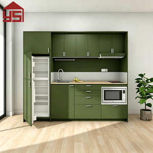 Cucina Modulare Moderna in PVC Prefabbricata Tutto in Uno, Mini Unità Cucina per Appartamenti e Progetti Alberghieri - Product Image 3
