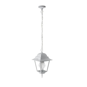Lampe suspendue d'extérieur, aluminium, IP44, 1xE27, blanc, 21,5x21,5 cm - éclairage extérieur durable, idéal pour les jardins et - Product Image 1
