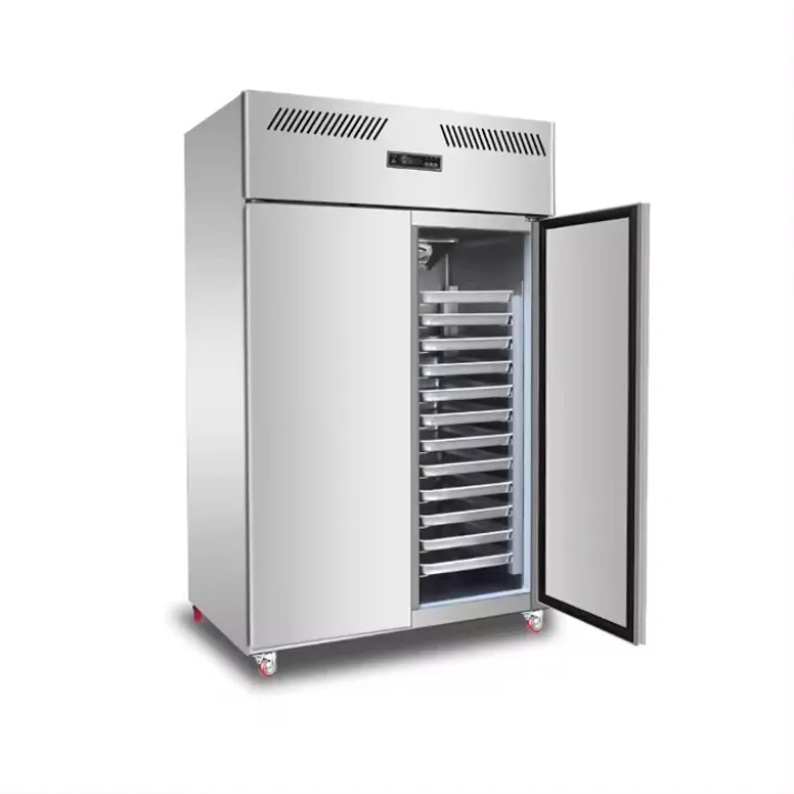 냉각기 및 냉동고 GN 크기 2 도어 베이커리 트레이 서있는 고기 캐비닛 상업용 냉장고 직립 폭발 냉각기 냉동고