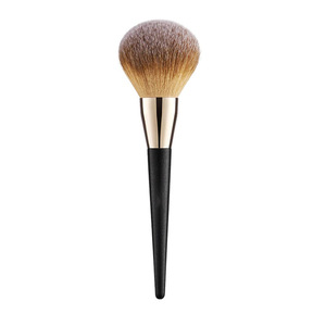 Pinceau à poudre libre à tête ronde, moelleux, pour le maquillage, grande taille, fibres synthétiques, manche en bois - Product Image 2