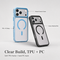 Coque de téléphone iPhone 17 Pro Max hybride TPU PC avec airbag transparent, motif imprimé et strass appliqués – Vente en gros