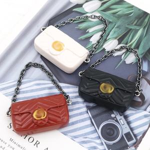 シミュレーションミニハンドバッグ、クリエイティブなケーキデコレーション用、新着、漫画風ラバーカラビナキーホルダー（バッグ用） - Product Image 5