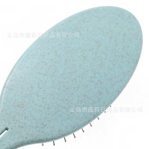 Peigne à cheveux Yunli en paille de blé avec aiguilles en acier, grand coussin de massage doux, pour usage domestique, rose, bleu, vert, violet, blanc laiteux - Product Image 2