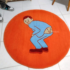 Dropshipping Custom Large Round Loop Pile Rugs Tufted Big Carpet for Living Room Floor Mat Design by Tuft - Product Image 5