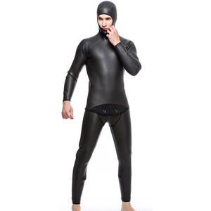 Noir À Manches Longues Hommes <span class=keywords><strong>de</strong></span> Combinaison 3mm Étanche Haute Élastique <span class=keywords><strong>Maillot</strong></span> <span class=keywords><strong>de</strong></span> <span class=keywords><strong>Bain</strong></span> 2 Pièces Lisse La Peau <span class=keywords><strong>Triathlon</strong></span> Chasse Sous-Marine Combinaison - Product Image 2