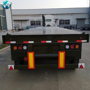 Kualitas Tinggi 60ton Sampai 80 Ton 40ft Flatbed Container Semi <span class=keywords><strong>Trailer</strong></span> Cargos Truk Transparan Sasis dengan Kunci Kontainer - Product Image 2