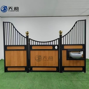 Establos Prefabricados para <span class=keywords><strong>Caballos</strong></span> <span class=keywords><strong>de</strong></span> Alta Resistencia con Techo, Cobertizo para <span class=keywords><strong>Caballos</strong></span> con Estructura <span class=keywords><strong>de</strong></span> Acero Galvanizado en Caliente para Uso en Granjas - Product Image 5