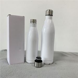 17Oz 25Oz 500Ml 750Ml Sports Double Walled White Diy Sublimation Blanks Cola Shape Stainless <b>Steel</b> Water <b>Bottle</b> - Product Image 4