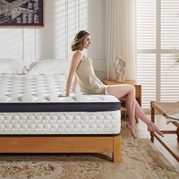 Matelas orthopédique double de luxe pour meubles de chambre à coucher King Size Matelas en mousse hybride compressée sous vide intelligent pour lit d'école