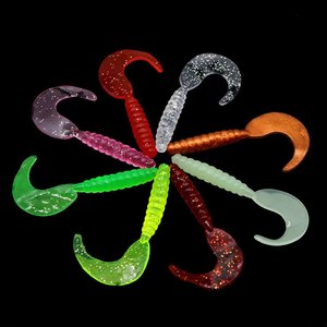 <span class=keywords><strong>Leurre</strong></span> <span class=keywords><strong>souple</strong></span> articulé à queue spirale en PVC, appât coulant <span class=keywords><strong>pour</strong></span> la pêche au bar - Product Image 1