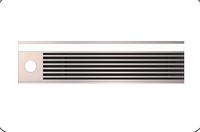 Rail en aluminium intégré pour plafond suspendu, pour éclairage linéaire, grille de ventilation centrale, tête de sprinkler et détecteur de fumée