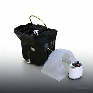 <span class=keywords><strong>Bac</strong></span> à shampoing mobile portable avec circulation d'eau thermostatique, lavabo de lavage de cheveux sur roulettes, en acrylique et métal, design moderne - Product Image 3