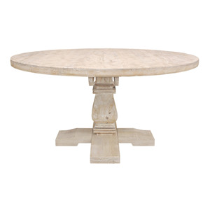 Tavolo da pranzo con Base a piedistallo in legno massiccio naturale HMS 58 \" - Product Image 3