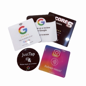 Formato personalizzato NFC recensione QR codice tabella Sticker Tag di alta qualità NFC Menu piastra epossidica per la prenotazione Google Instagram - Product Image 2